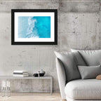 Turquoise Aerial Ocean Waves Wall Art