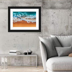Aerial Beach Waves Wall Art