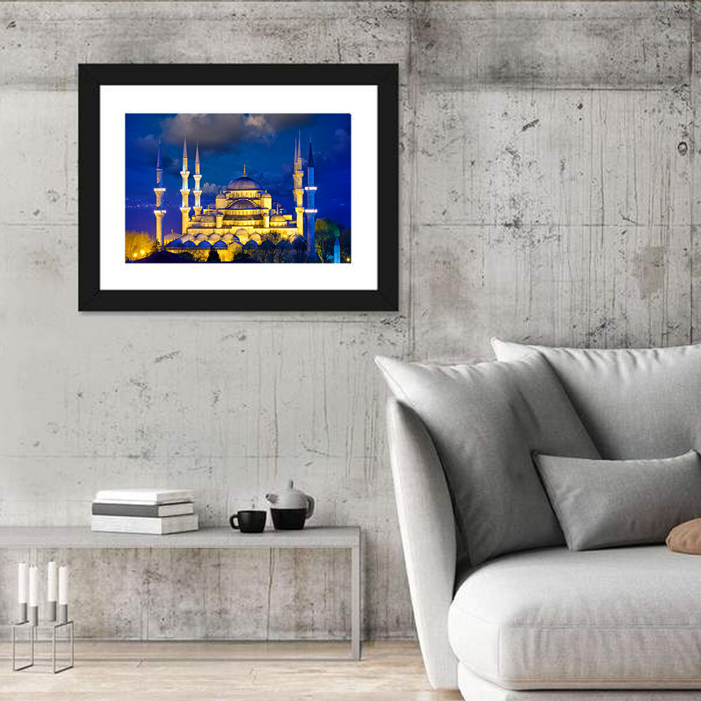 Sultanahmet Camii at Twilight Wall Art in a room, landscape