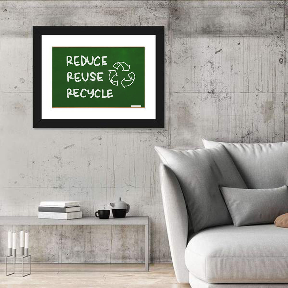 Reduce Reuse Recycle Chalkboard Wall Art