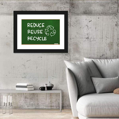 Reduce Reuse Recycle Chalkboard Wall Art