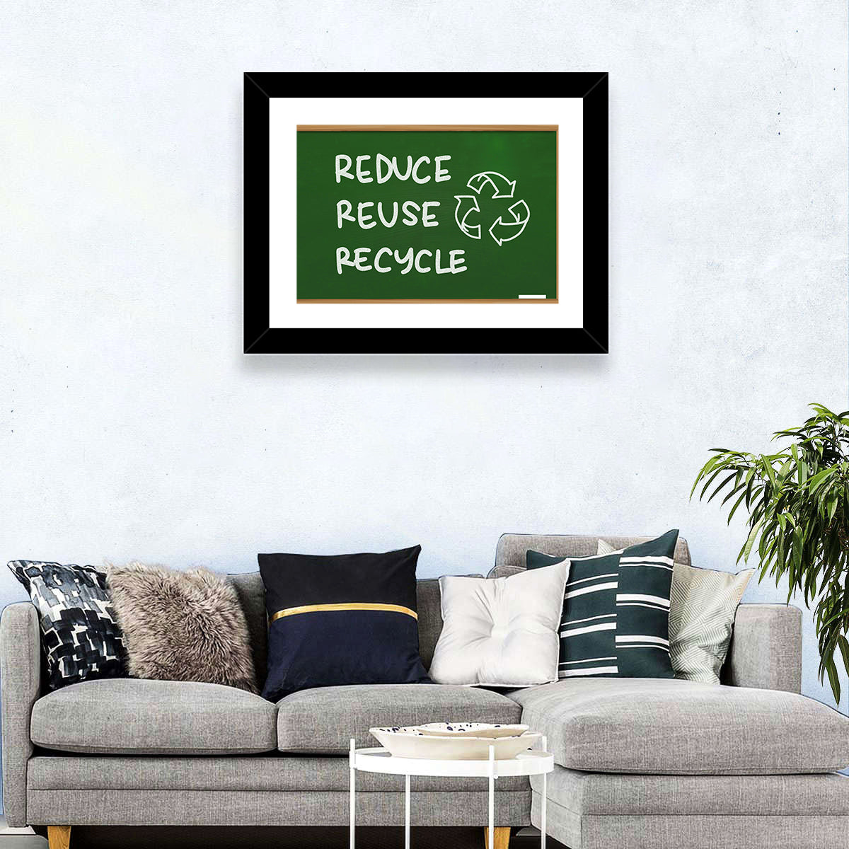 Reduce Reuse Recycle Chalkboard Wall Art