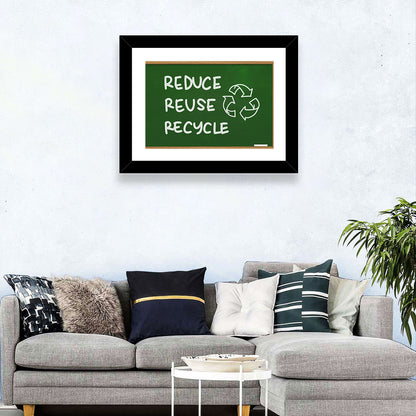 Reduce Reuse Recycle Chalkboard Wall Art