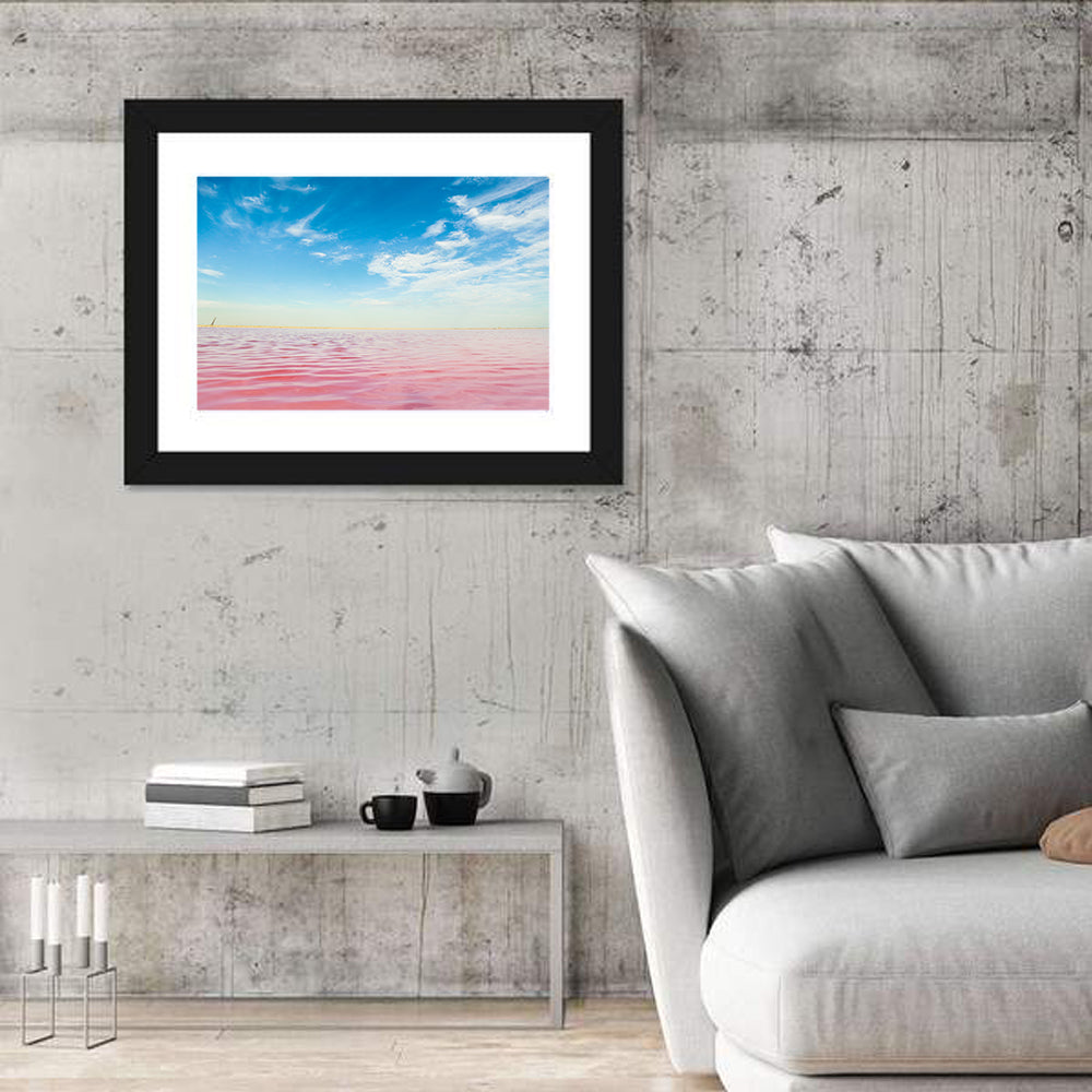 Pink Lake Horizon Wall Art
