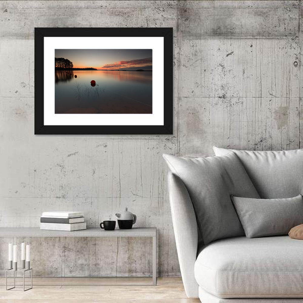 Lake Lanier Buoys at Sunset Wall Art