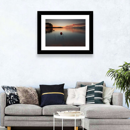 Lake Lanier Buoys at Sunset Wall Art