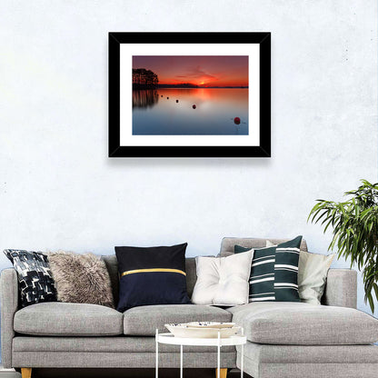 Lake Lanier Buoys at Sunset Wall Art