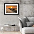 Sunset Over Sea Caves Wall Art