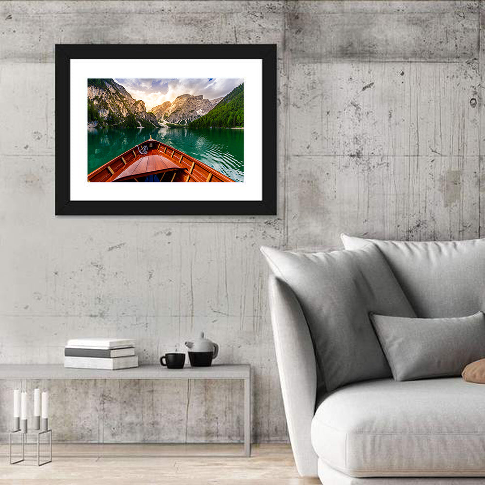 Boat Bow at Lago Di Braies Wall Art