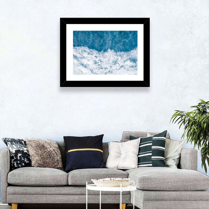 Stormy Blue Sea Wave Wall Art
