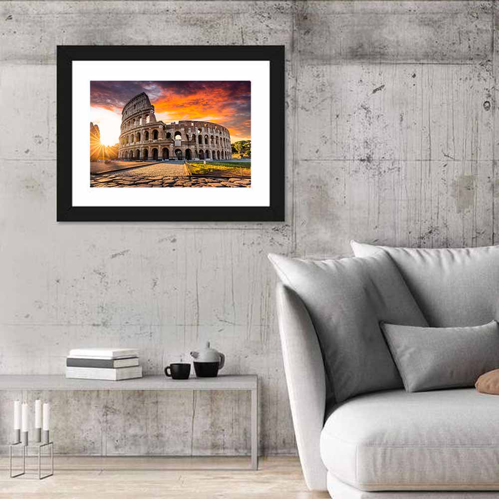 Sunrise Over the Colosseum Wall Art