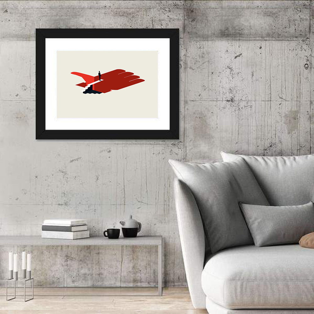 Social Media Addiction Wall Art in a room, landscape