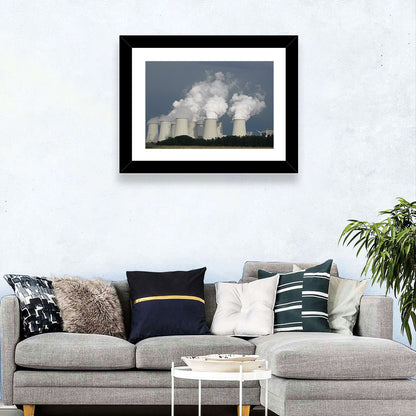Cooling Towers at Coal Power Plant Wall Art