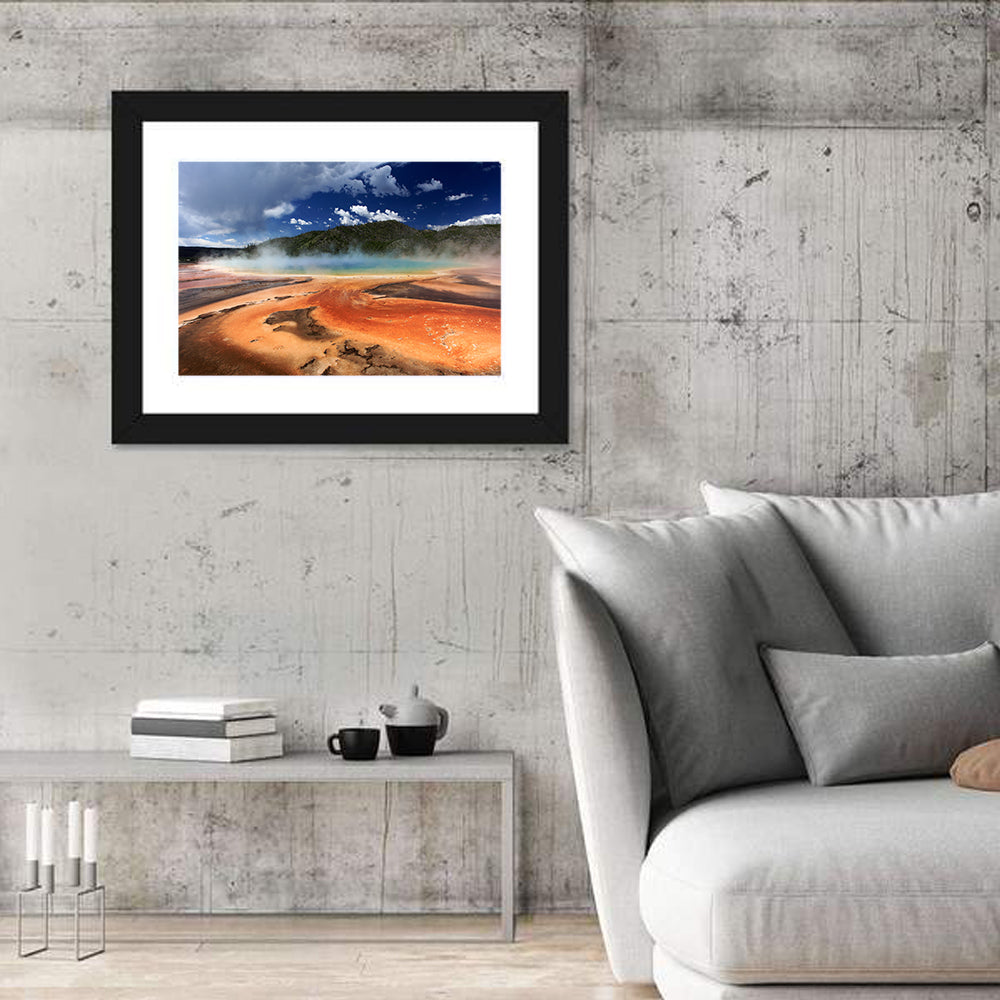 Grand Prismatic Spring, Yellowstone Wall Art in a room, landscape