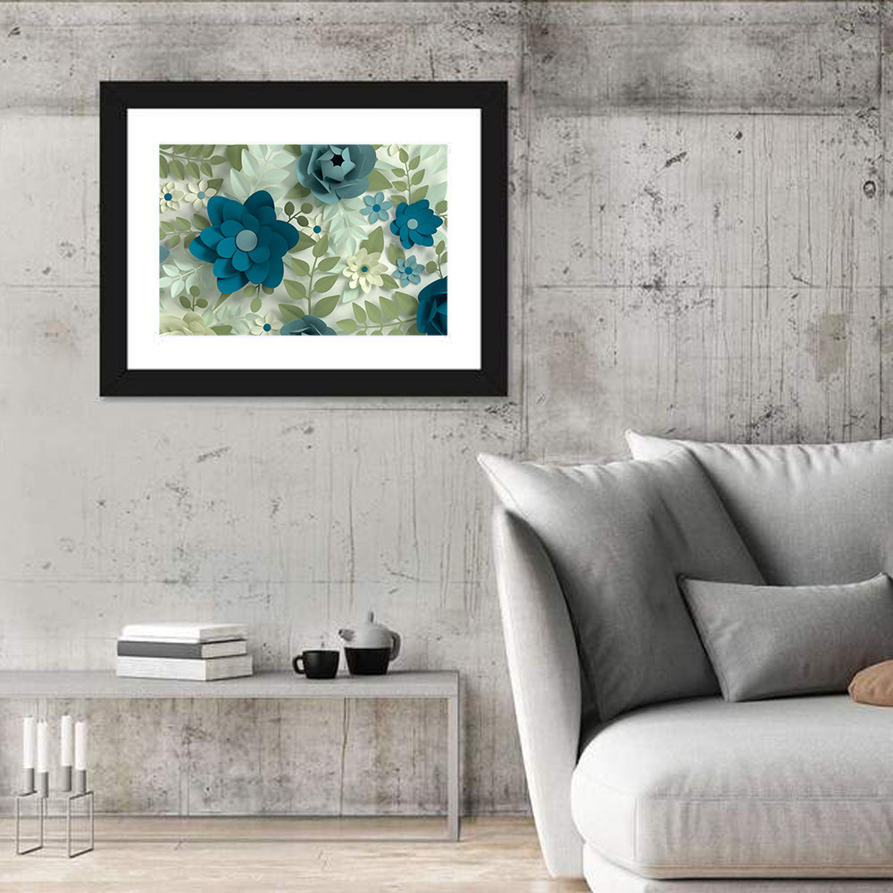 Layered Pastel Paper Flowers Wall Art