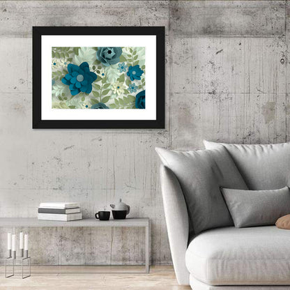 Layered Pastel Paper Flowers Wall Art