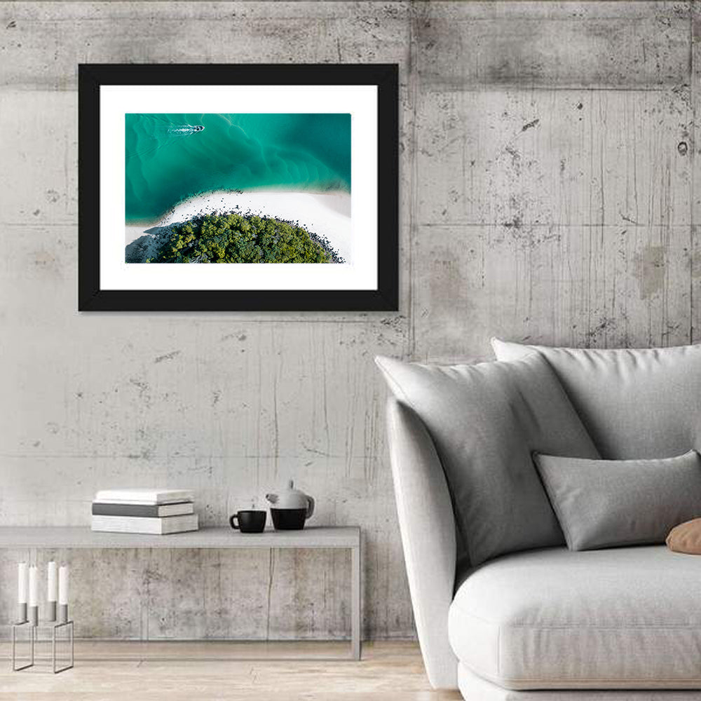 Clam Beach Aerial View Wall Art