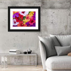 Tropical Bougainvillea and Hibiscus Bloom Wall Art