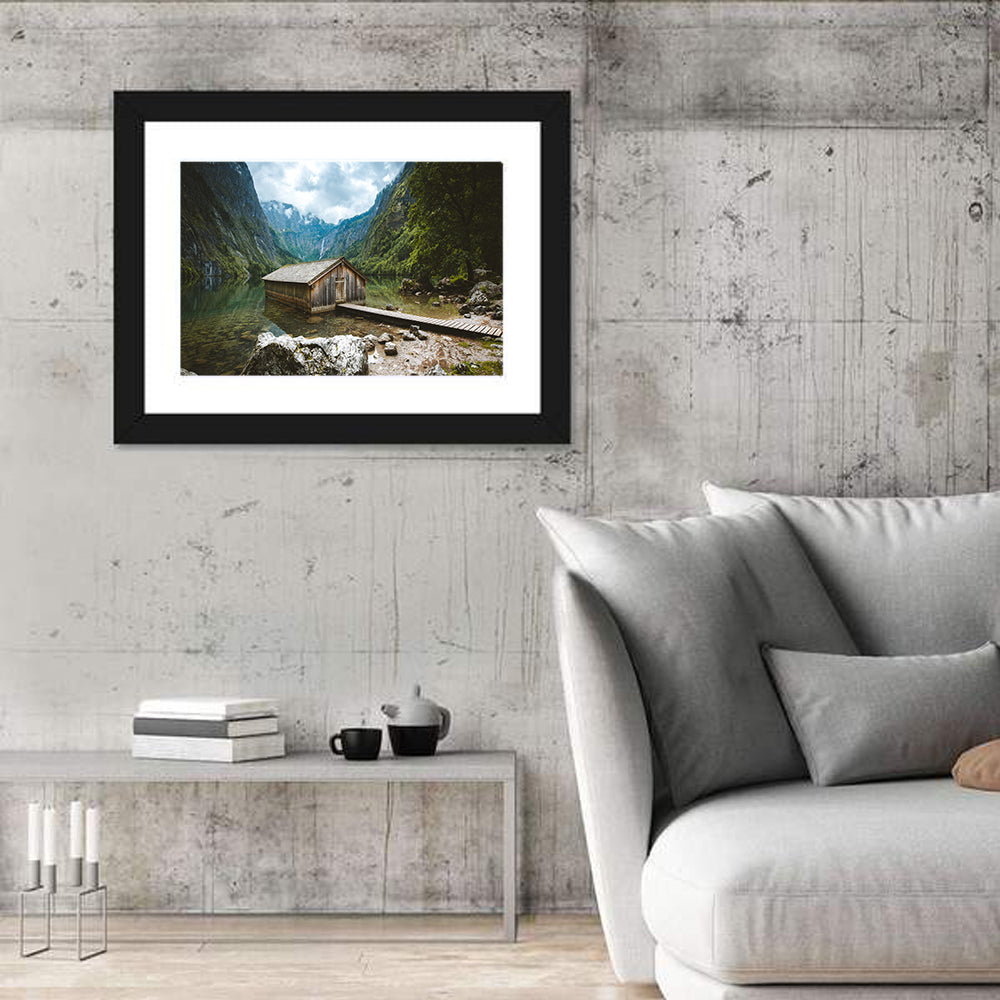 Cabin on Lake Obersee Wall Art