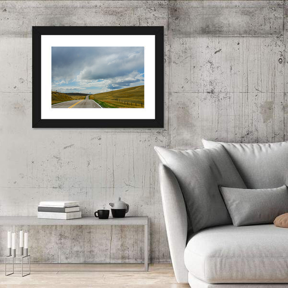 Montana Road Through Golden Hills Wall Art