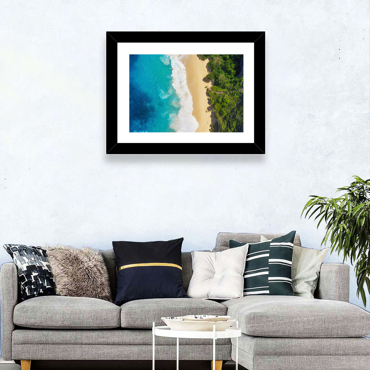 Aerial Turquoise Beach View Wall Art