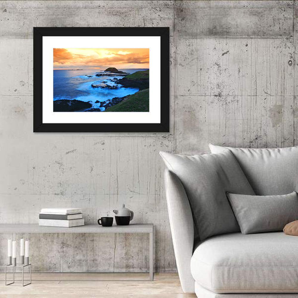 Phillip Island Cliffs at Sunset Wall Art