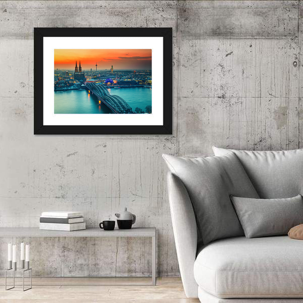 Hohenzollern Bridge at Dusk Wall Art