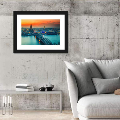 Hohenzollern Bridge at Dusk Wall Art