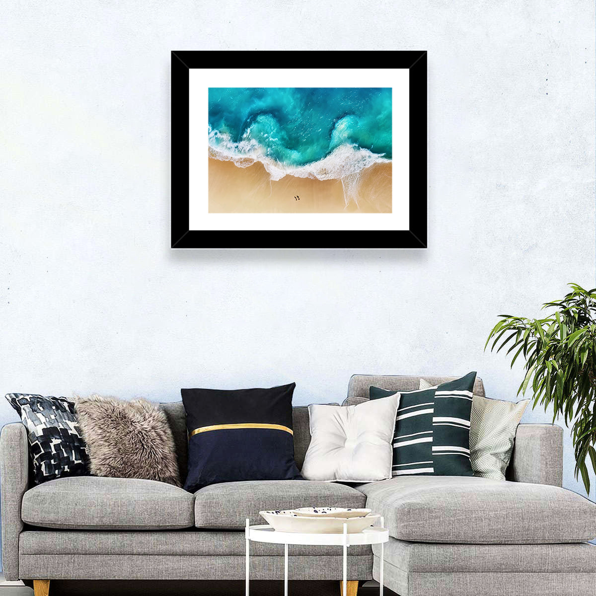 Turquoise Beach Aerial Wall Art