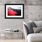 Angled Airplane Wing at Sunset Wall Art