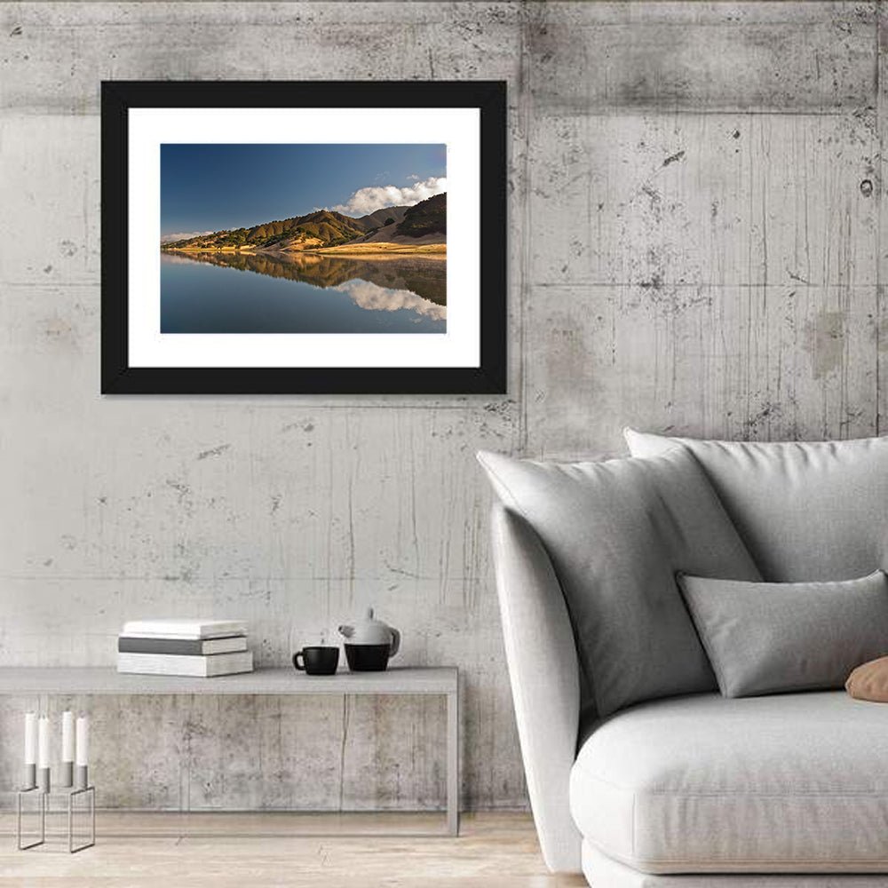 Uvas Reservoir Morning Reflection Wall Art