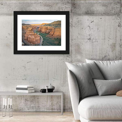 Charyn Canyon at Golden Hour Wall Art