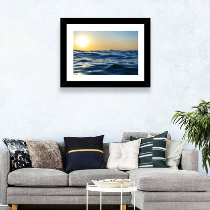 Sunset Over Calm Waves Wall Art