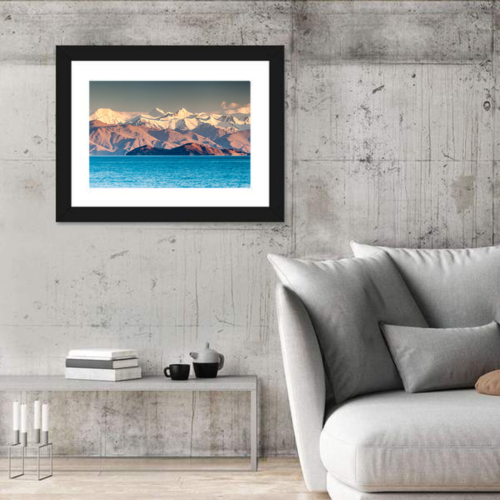 Karakul Lake at Golden Hour Wall Art