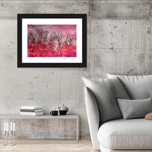 Autumn Trees Reflection Wall Art