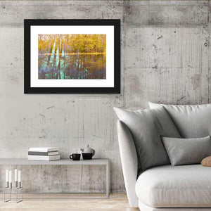 Autumn River Reflection Wall Art