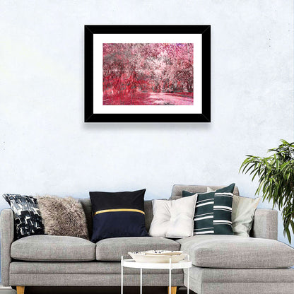 Pink Autumn Pathway Wall Art