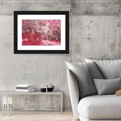 Pink Autumn Pathway Wall Art
