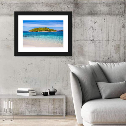 Butrint Turquoise Island Beach Wall Art