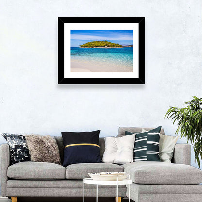 Butrint Turquoise Island Beach Wall Art
