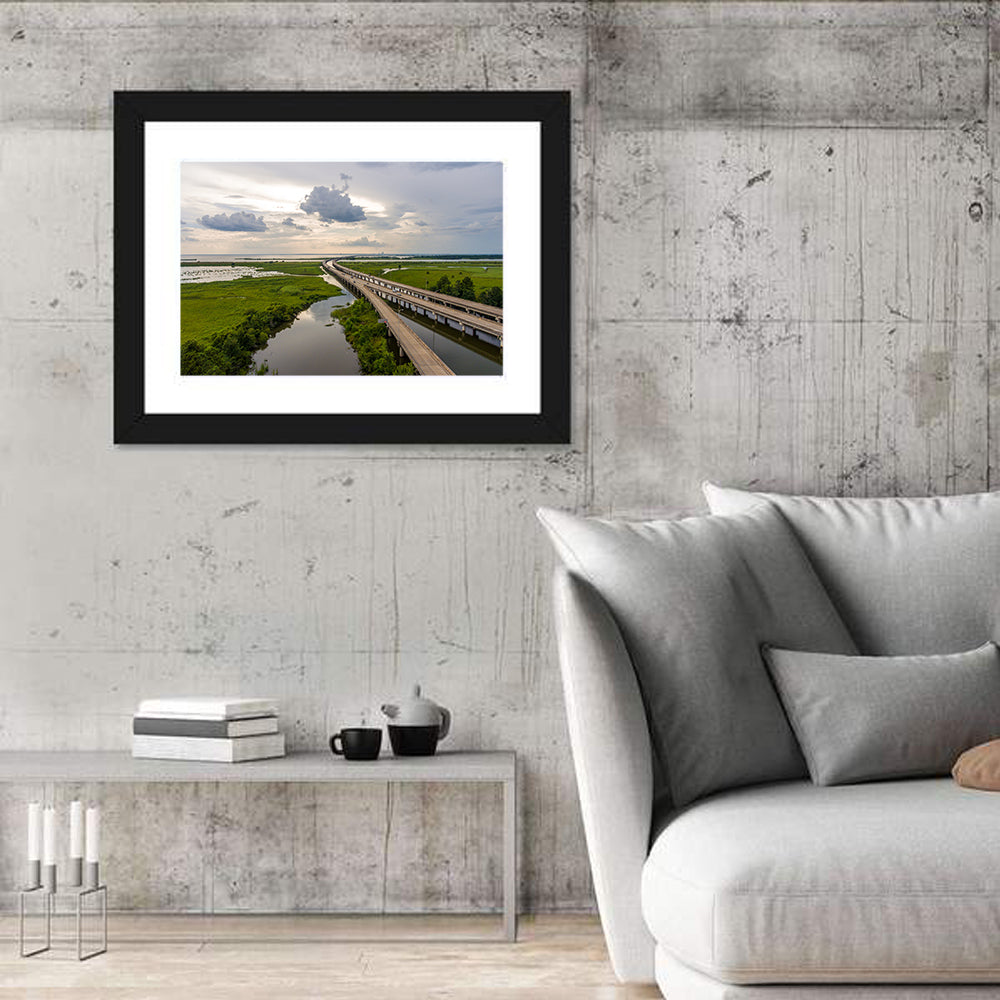 Interstate 10 Bridge Wall Art in a room, landscape