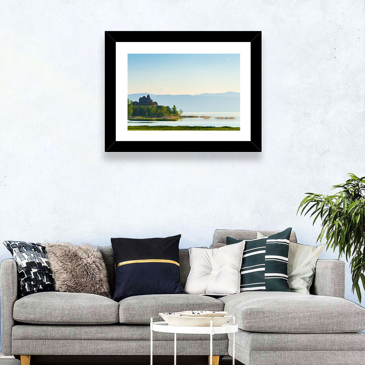 Sevanavank on Lake Sevan Wall Art in a room, landscape