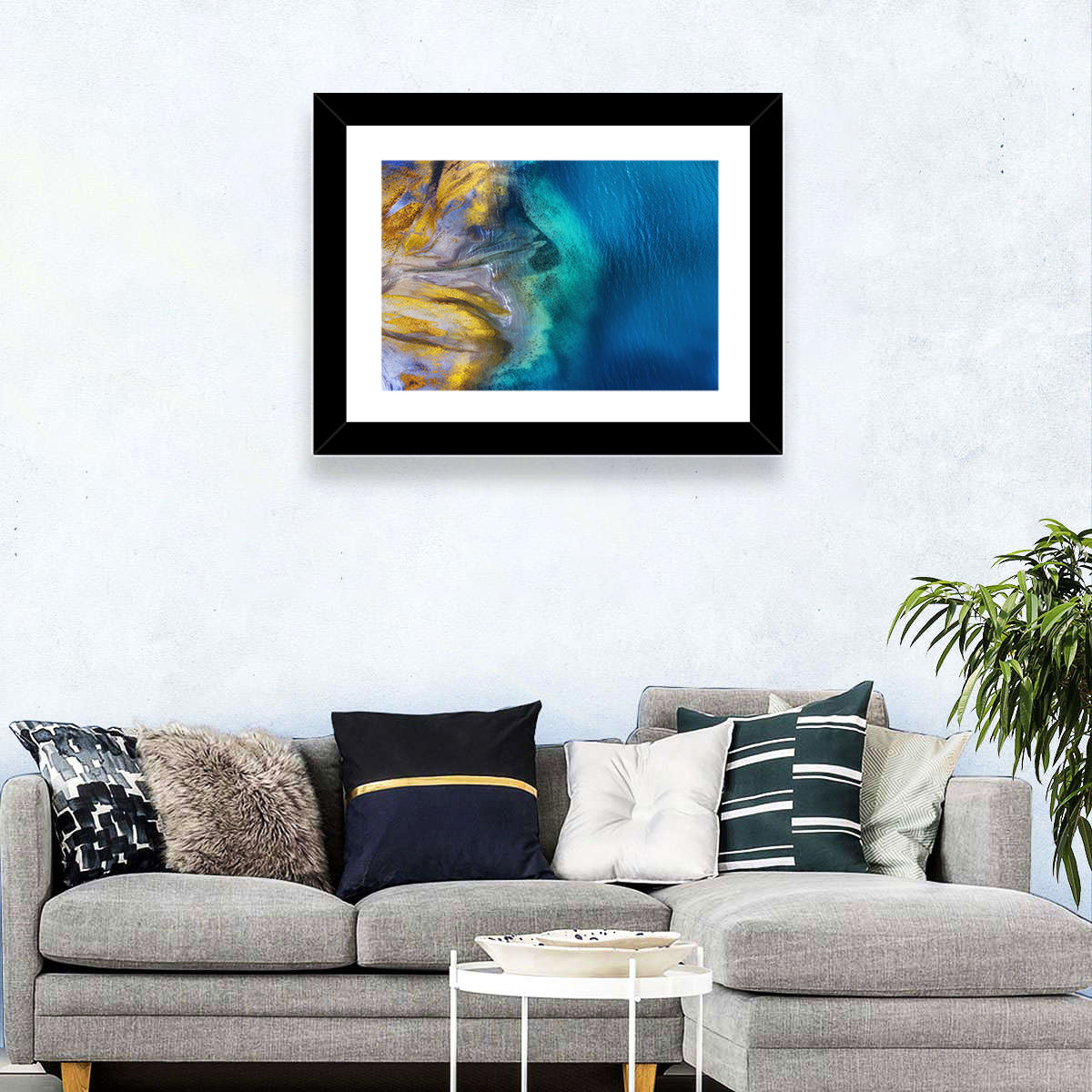 Golden Coast Abstract Wall Art