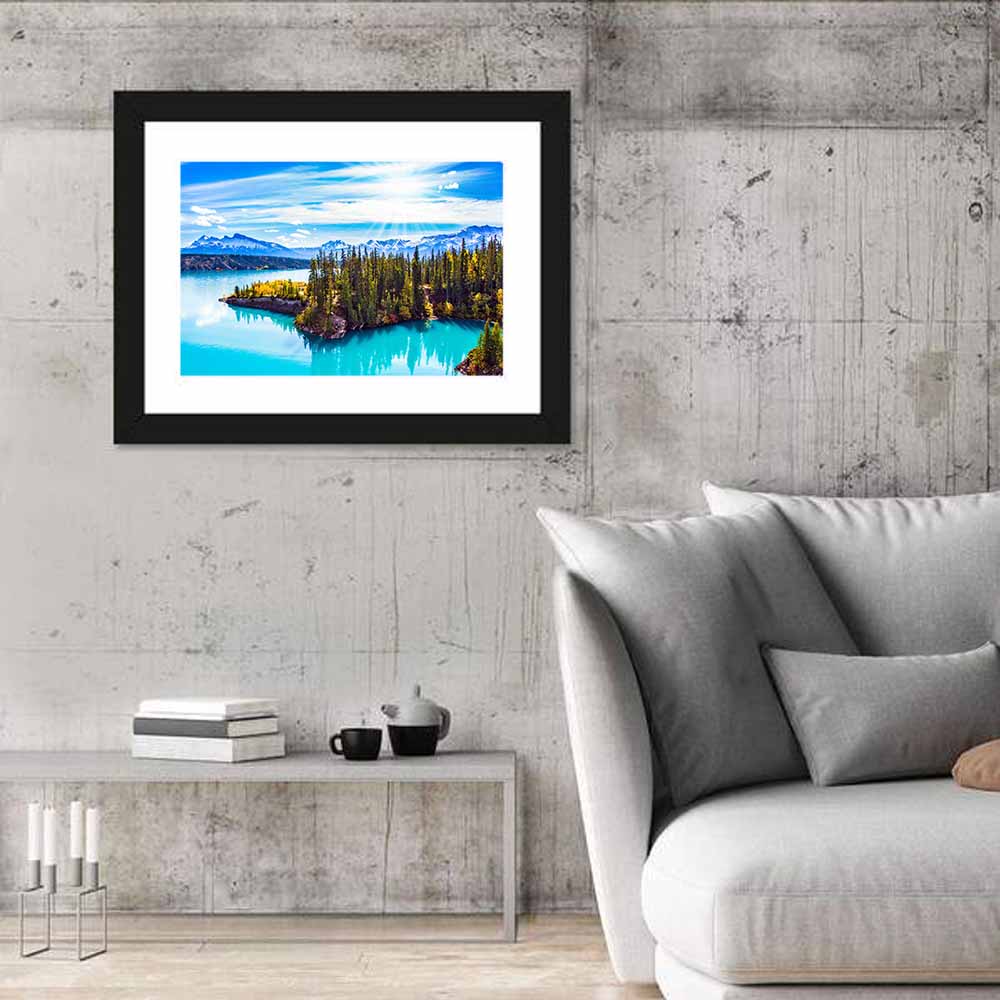 Abraham Lake Peninsula View Wall Art