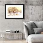 Winter Field with Snow-dusted Trees Wall Art