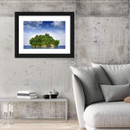Tranquil Tropical Island Reflection Wall Art