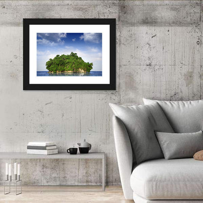 Tranquil Tropical Island Reflection Wall Art