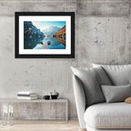 Lago Di Braies Dock and Dolomites Wall Art