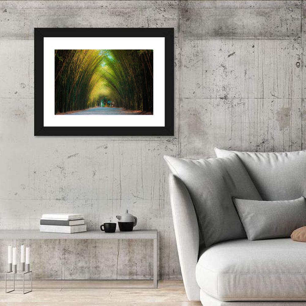 Arched Bamboo Tunnel Wall Art