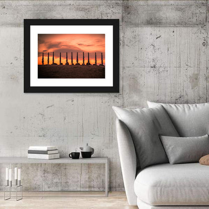 Shaman Pillars at Dusk Wall Art